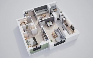 Apartament 3 camere, etaj intermediar, ansamblu nou Calea Surii Mici - Poză 7