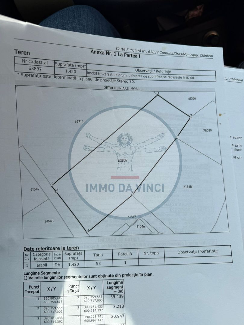 Vanzare teren itravilan Sanmartin,com. Chinteni CJ - Poză 3