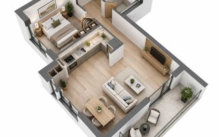 Apartament 2 camere Pipera, 67 mp, etaj 1,complex nou finalizat - Poză 11