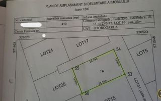 Teren intavilan 450mp in zona Ciorogarla - Poză 1