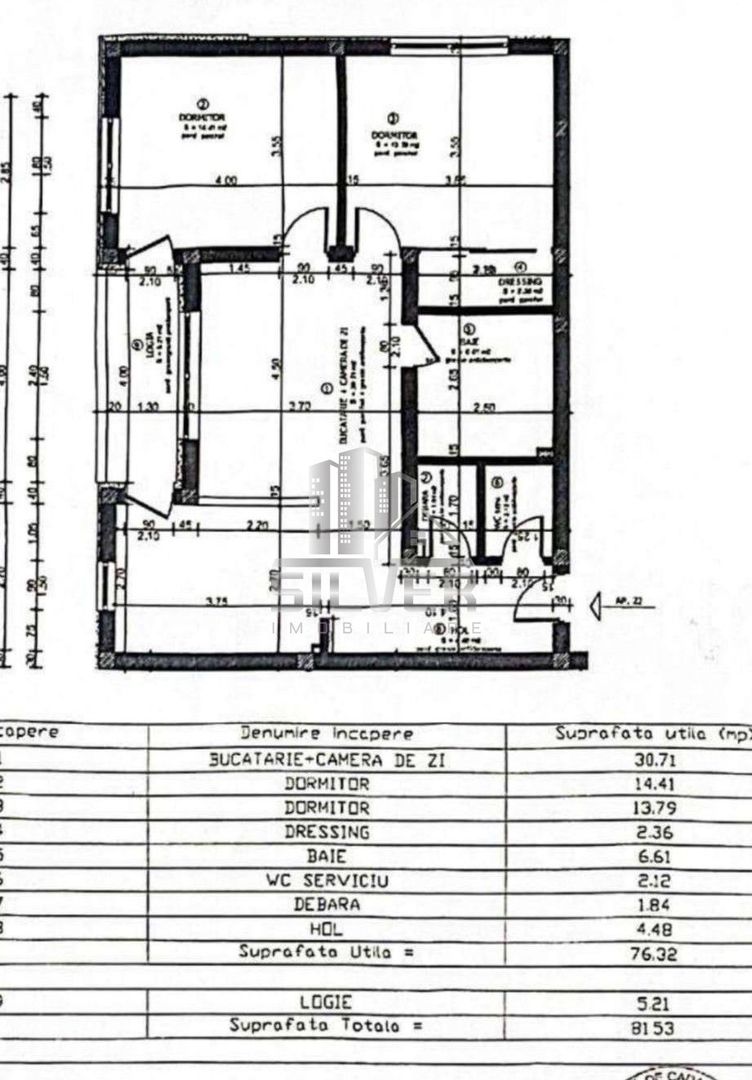 Apartament cu 3 camere/76.3mp/zona Somesului. - Poză 12