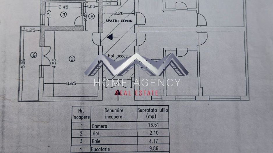 Apartament 2 camere Otopeni central | mobilat, utilat, parcare - Schiță 11