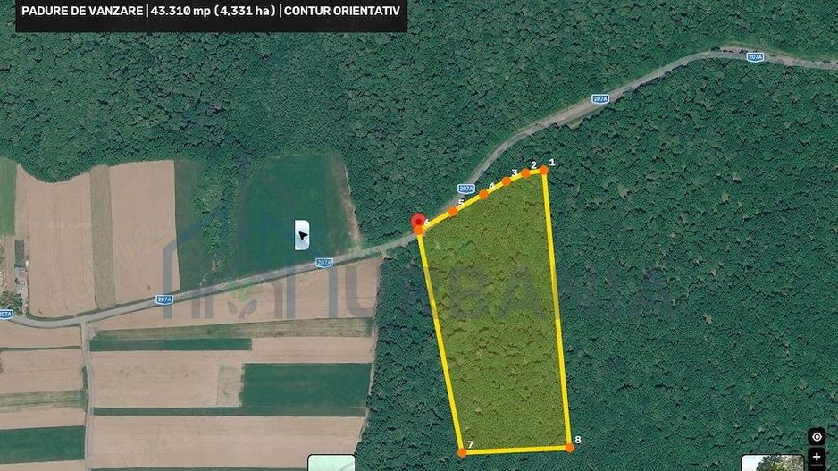 Pădure de stejar 4,33 ha, Boghicea, Neamț, cu acces auto - Poză 1