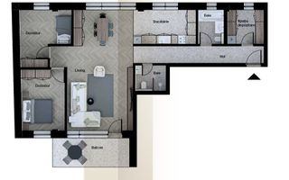 Apartament 3 camere | Millenium Plaza – Centrul Vechi | Comision 0% - Poză 2