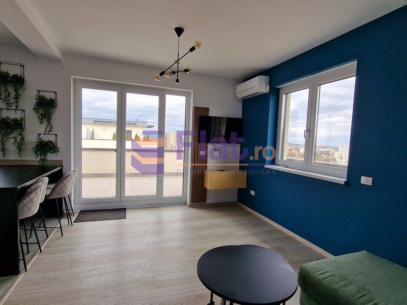 Penthouse de închiriat | 2 camere | Coresi – Tractorul | Terasă 50 mp - Poză 3