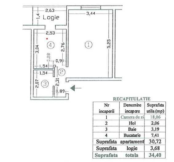 Investitie Apartament 1 camera 34 mp Nicolina 65000 euro - Poză 7
