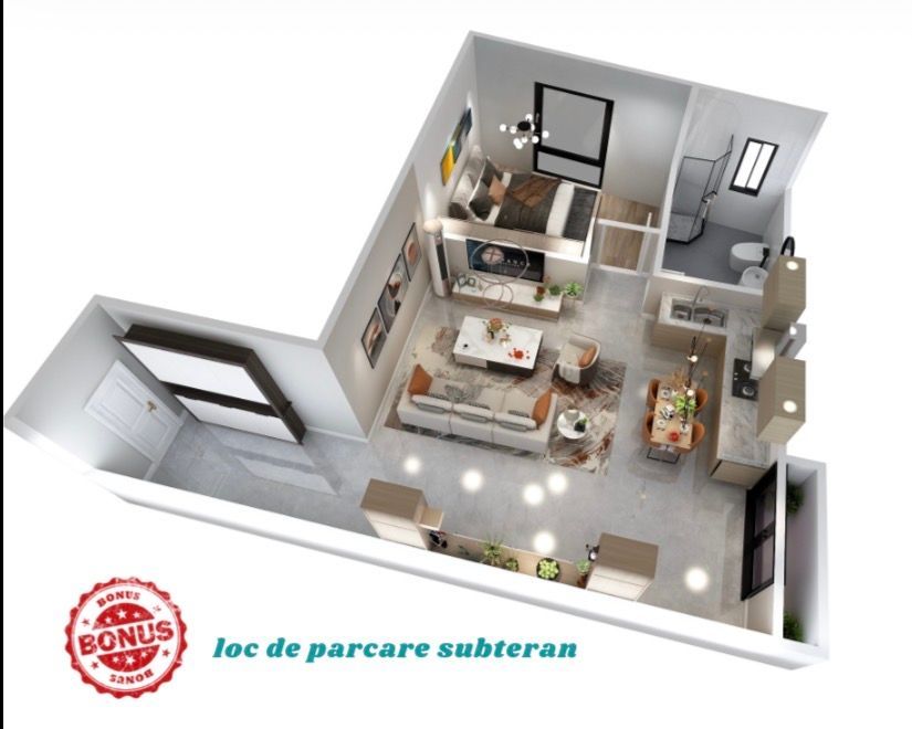 Apartament+loc de parcare subteran inclus in pret! comision0% - Poză 4