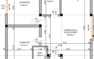 Casa 3 camere doua bai-Gaze-Curent-Apa-La cheie-Finisaje la alegere - Schiță 8
