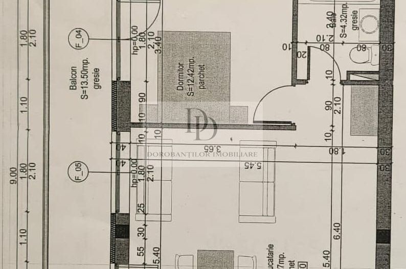 Vânzare apartament 2 camere - Decomandat | Florești – Someșului - Schiță 10