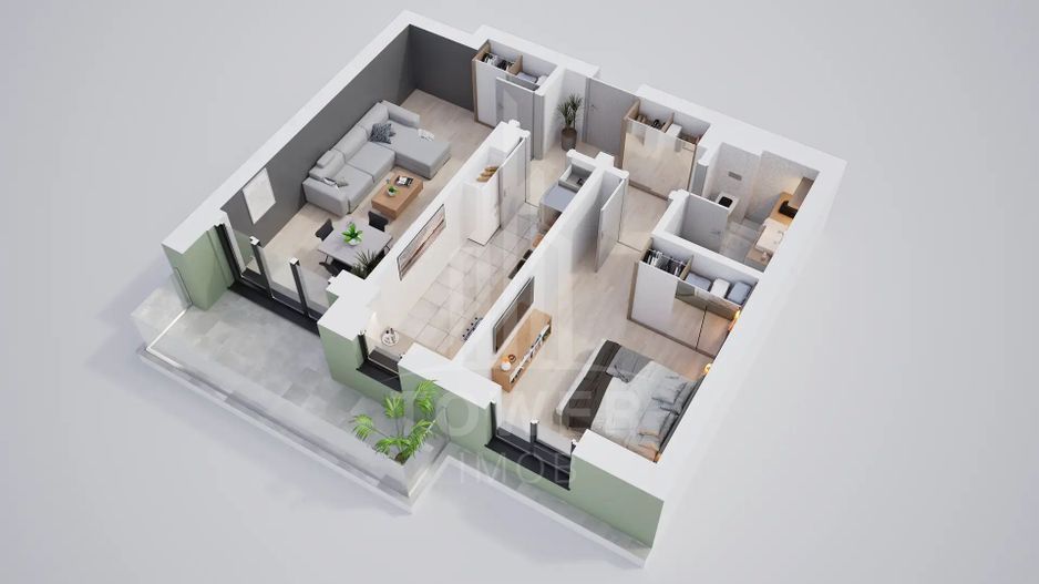 Vanzare  apartament cu 2 camere. Rate la dezvoltator pe 7 ani. - Poză 2