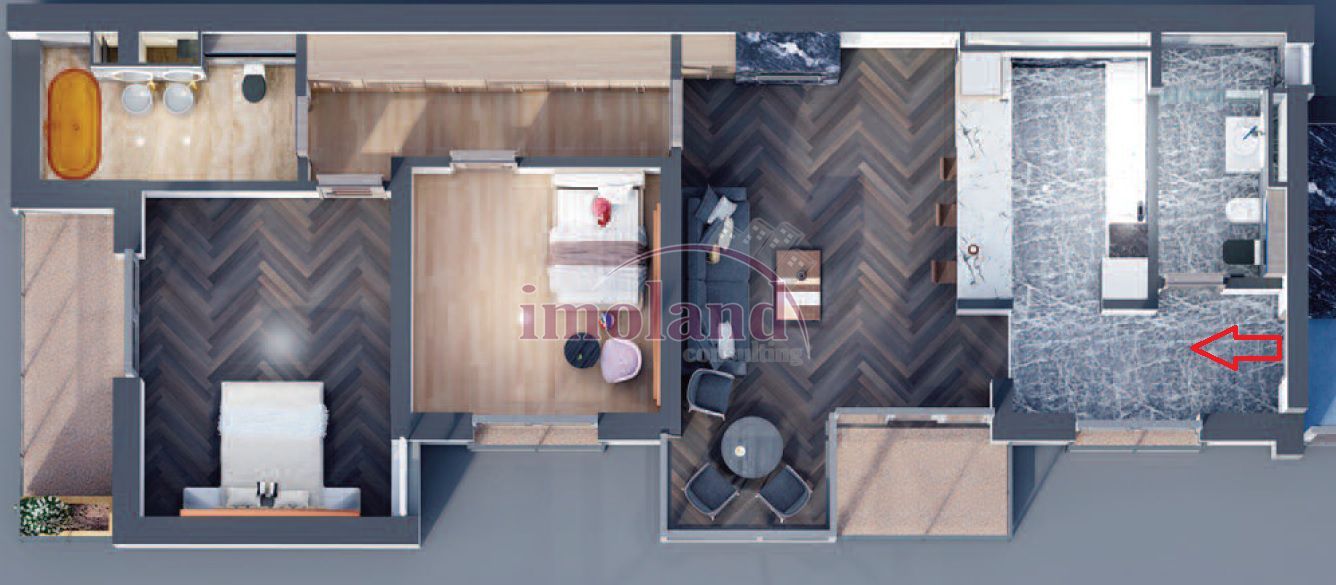 Apartament 3 camere - Zona Marriott - Schiță 14