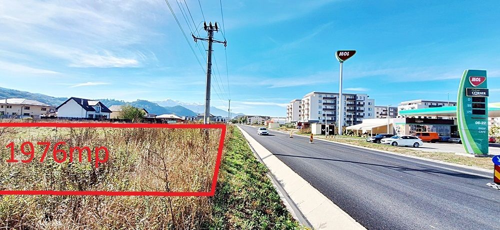 Intrare in Rasnov dinspre Brasov, zona de case noi, teren de 1976mp,  80 euro/mp - Poză 1