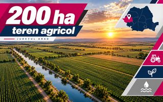 200 ha teren agricol de vanzare in Arad - Poză 1