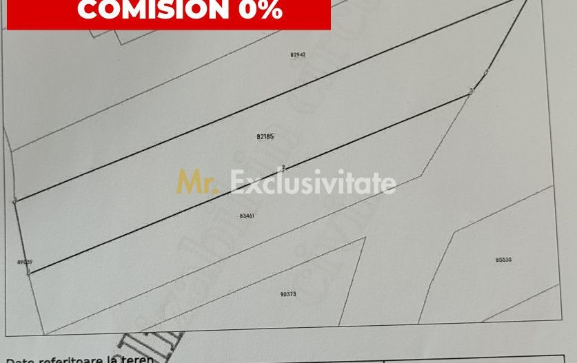 Teren de vanzare in Comuna Bradu – 1.374 mp | Deschidere 13,97 ml | 0% - Poză 3