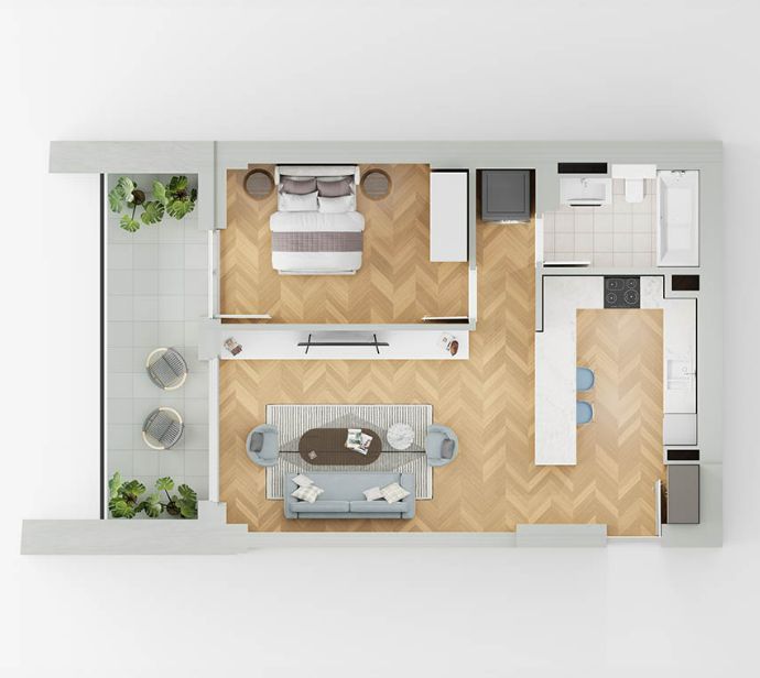 apartament 2 camera lakefield A1.2 - Schiță 1