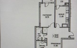 Vânzare, apartament, 2 camere, bd. Dacia, Botanica - Schiță 12