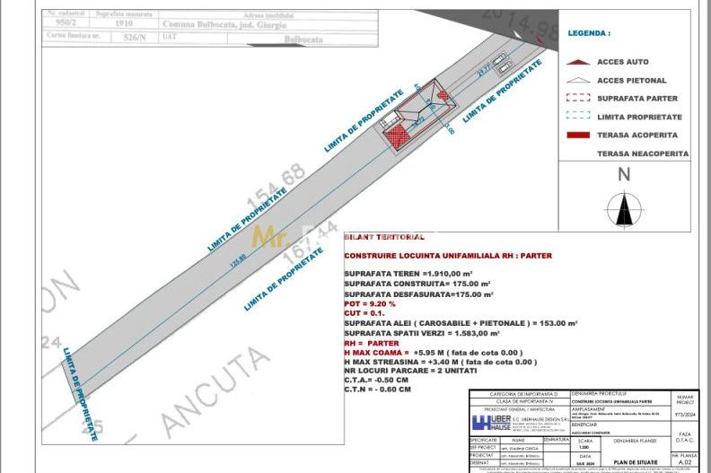 Teren cu proiect de casa pe parter langa Bucuresti - Poză 3