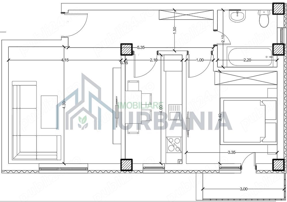 Apartament 2 camere decomandat, 50 mp, Rediu, etaj 3, construit 2024 - Poză 9