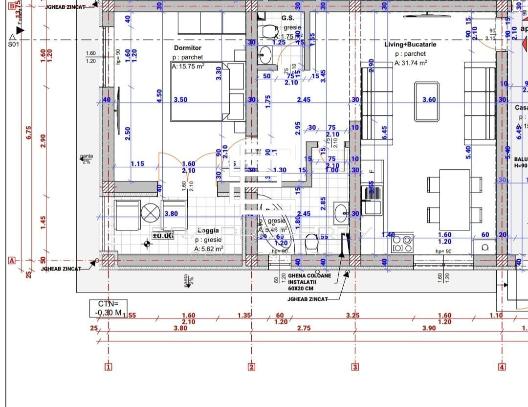 Apartament 2 camere cu grădină ,la cheie, intabulat -Selimbar - Schiță 10