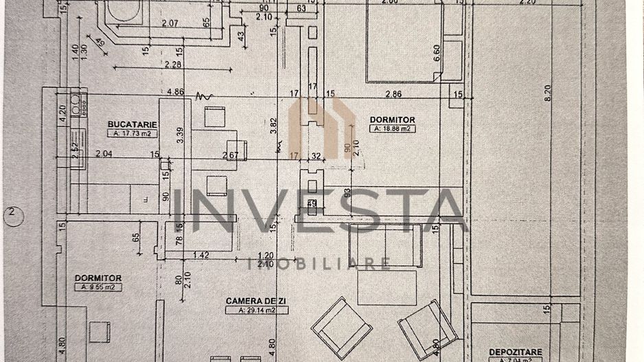 Apartament 3 camere Andrei Muresanu, Parcul Engels, curte proprie 56mp - Schiță 12