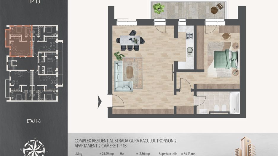 2 camere  700 metri de Metrou Nicolae Teclu - Schiță 12