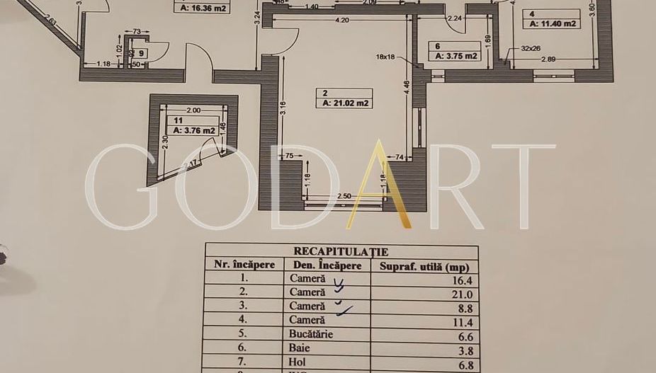 Apartament in vila | Ultracentral | 2 intrări | Garaj 30 mp | Renovat - Schiță 20