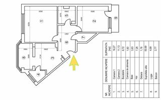 2 camere, giratoriu Mărăști, etaj intermediar - Schiță 19