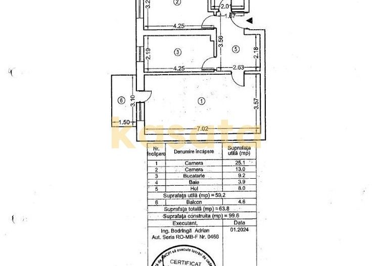 2 Camere Moderne | Bloc Nou | Lângă Plaza Mall | Vanzare - Schiță 17