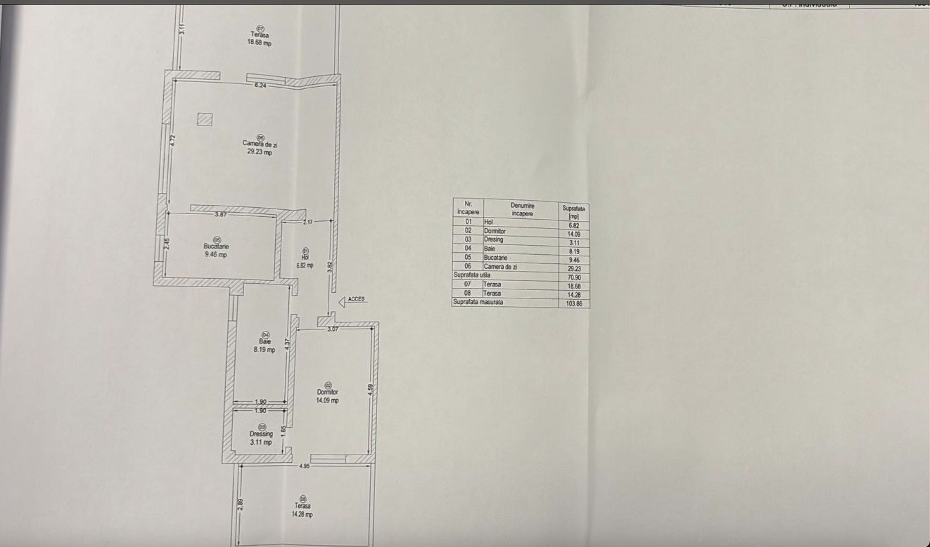 Apartament 2 camere cu terase de 33 mp - Poză 2