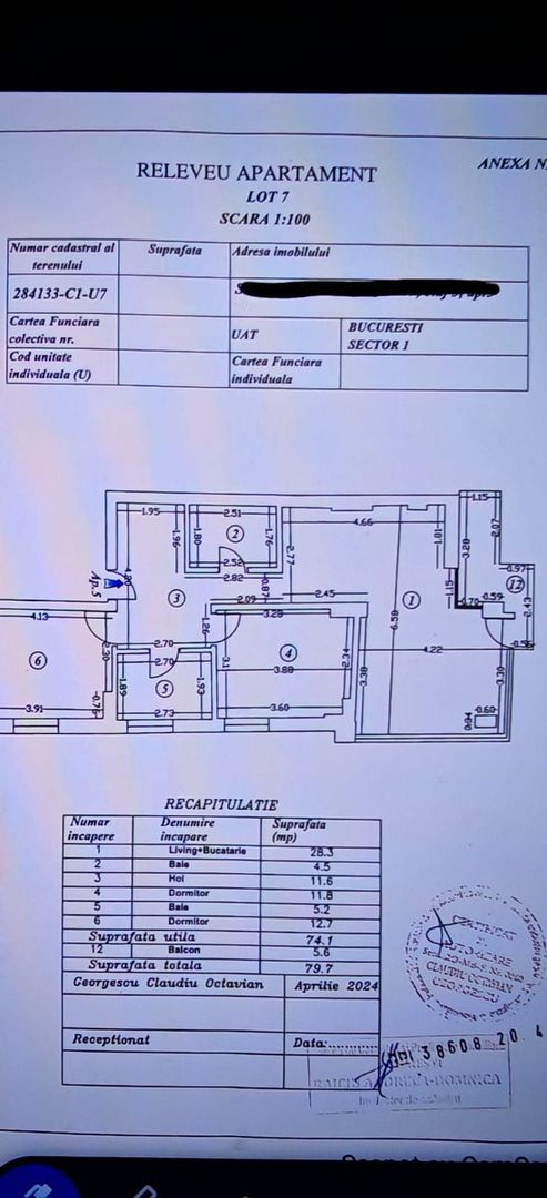 aparatment de 3 camere Piata Floreasca,bloc 2024 - Poză 13