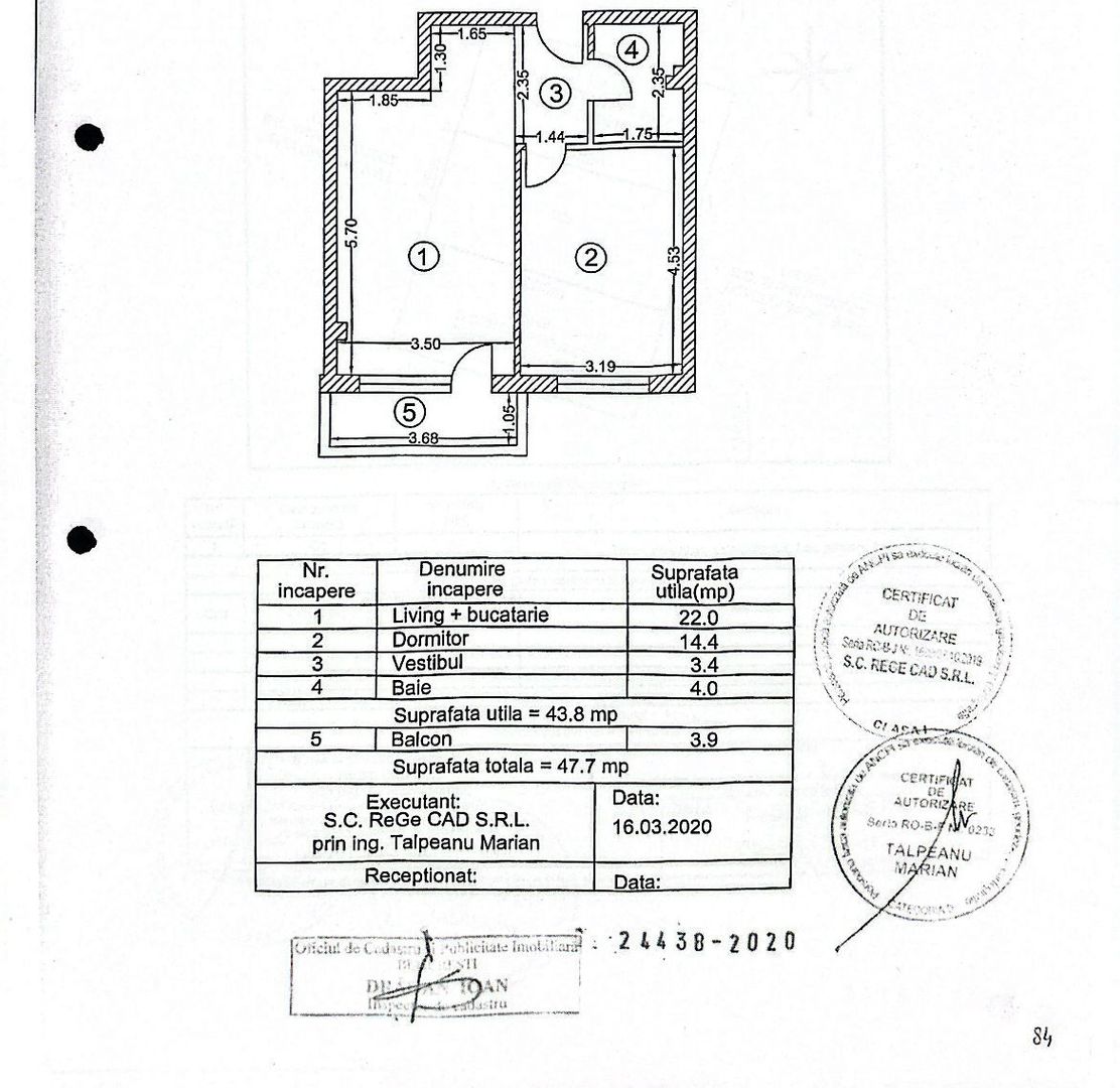 AP. 2 CAMERE THEODOR PALLADY, PARCARE, BLOC NOU, CENTRALA, COMISION 0% - Schiță 11