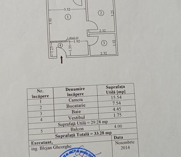 Garsoniera, cu Centrala. Confort 1,  Zona Obregia, Grand Arena.  An 2015. - Poză 8