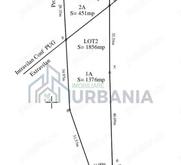 Teren de vânzare în Rediu, Iași | 1856 mp | Utilități la teren - Poză 1