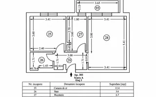 2 CAMERE DECOMANDAT ÎN COSMOPOLIS | MOBILAT & UTILAT | PARCARE INCLUSĂ - Schiță 23