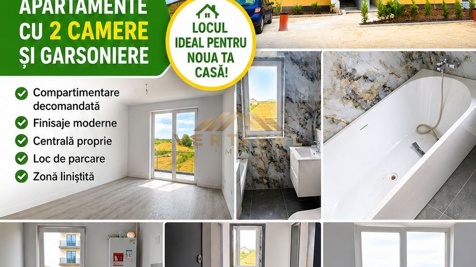 🏡VÂNZARE APARTAMENTE CU 2 CAMERE ȘI GARSONIERE – VIDRA | COMPLEX OXY - Poză 1