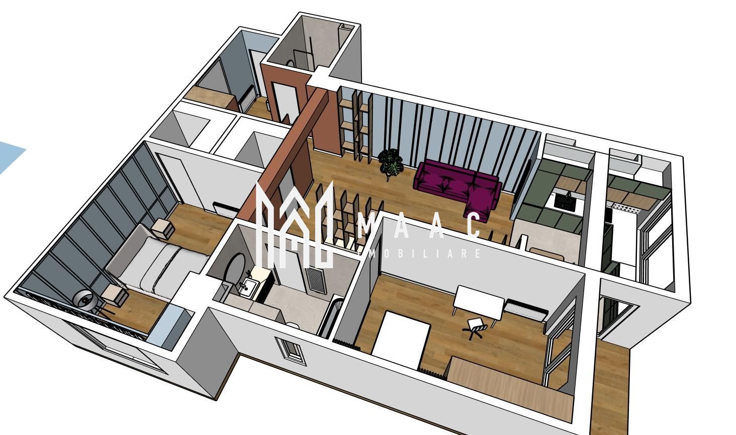 Apartament 3 camere de vânzare | Râmnicu Vâlcea, Central - Poză 2