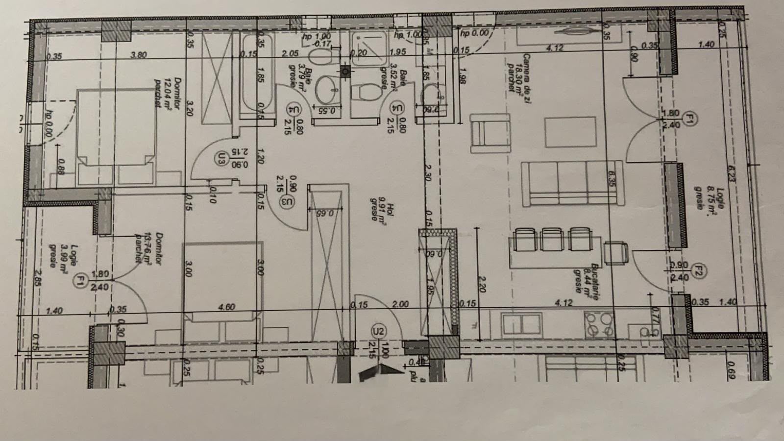Apartament cu 3 camere, 2 bai si loc de parcare - Poză 7