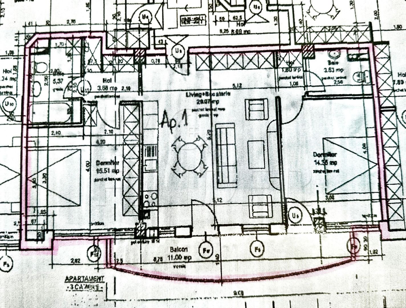 Apartament spațios cu 3 camere,  central, lumină naturală, parcare subterana - Poză 11