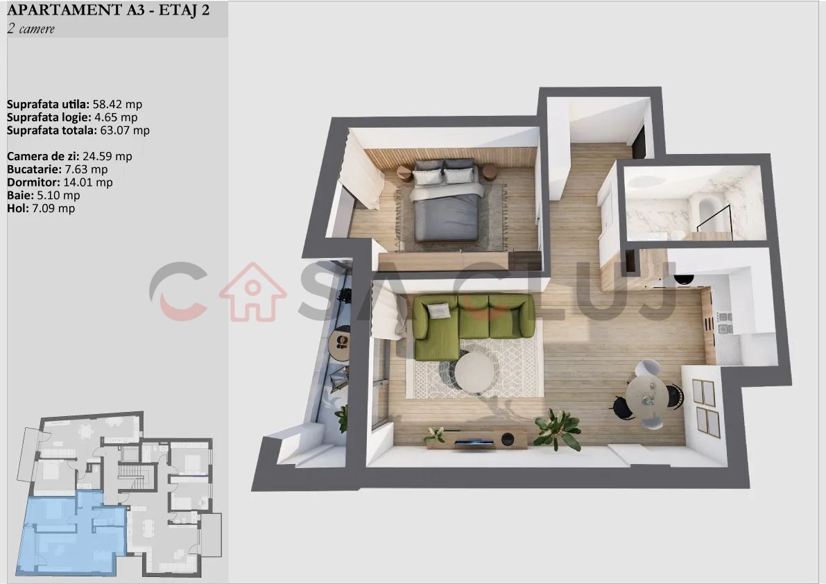APARTAMENT PREMIUM CU 2 CAMERE ÎN CENTRU, CONSTRUCȚIE NOUĂ! - Poză 1