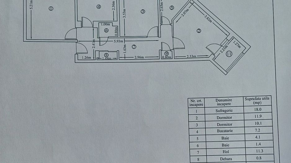 Apartament 3 camere,  Doja,2 bai,2 balcoane - Poză 8