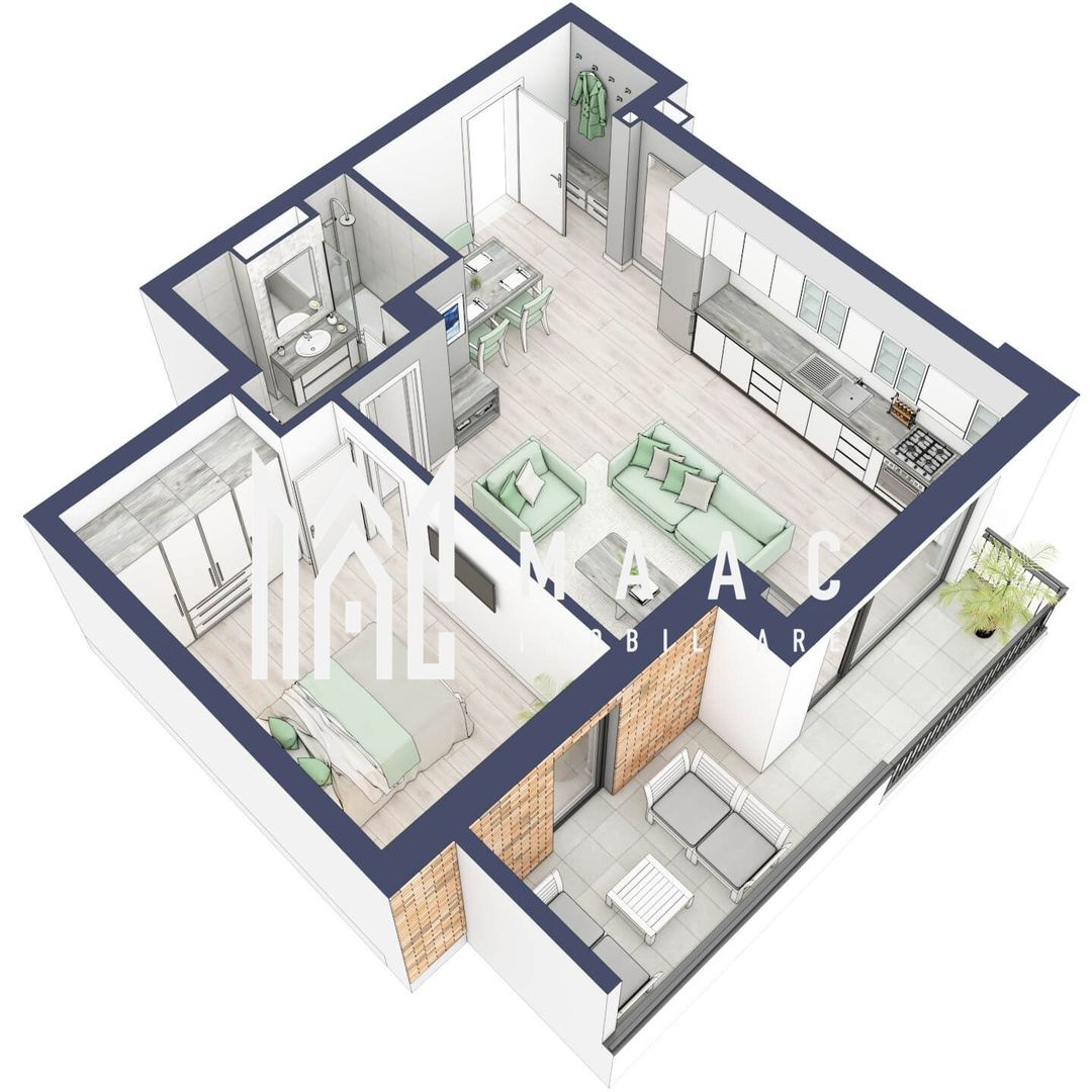 Apartament 2 camere | Etaj 1 | Balcon 9.5 mp | Turnisor - Poză 5