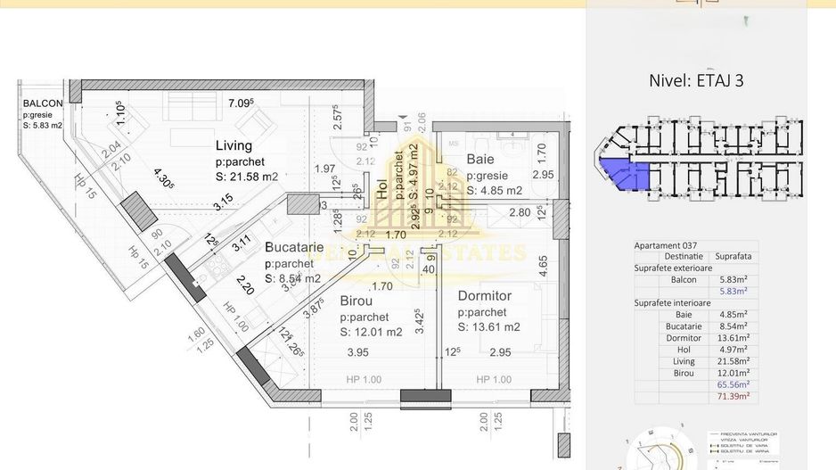 Apartament cu 3 camere, Tractoru, Brasov - Poză 20