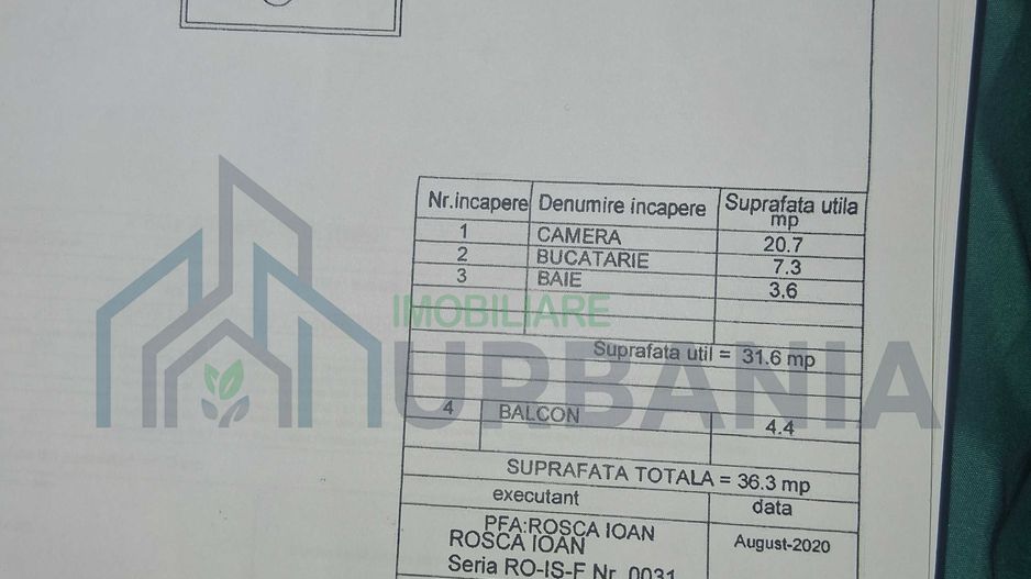 Apartament cu o cameră, etaj 1, Iasi, str. Viorelelor 3K (Galata) - Poză 7