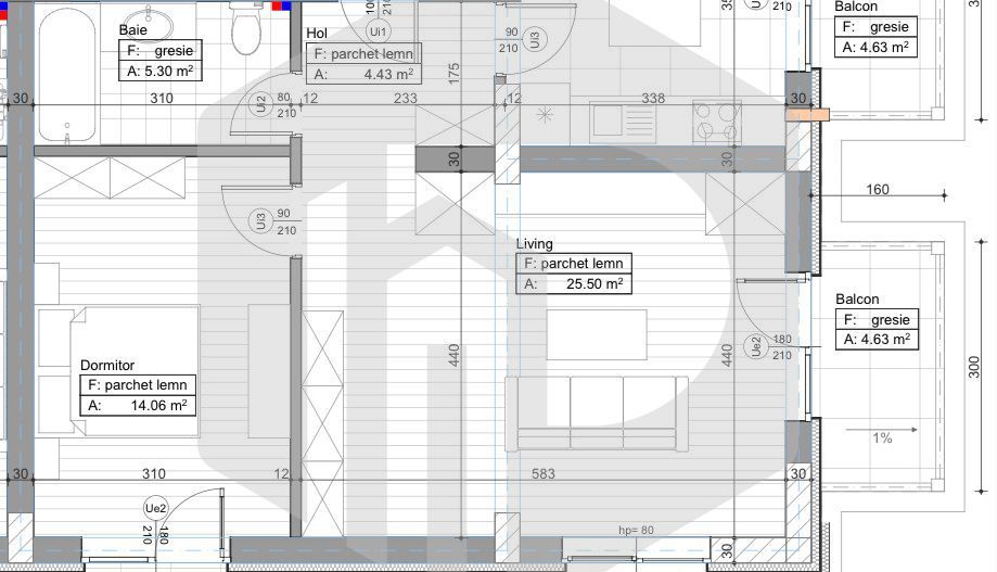 Apartament | Pictor Brana | Selimbar | 3 Camere | 2 Bai |  Boxa - Poză 3
