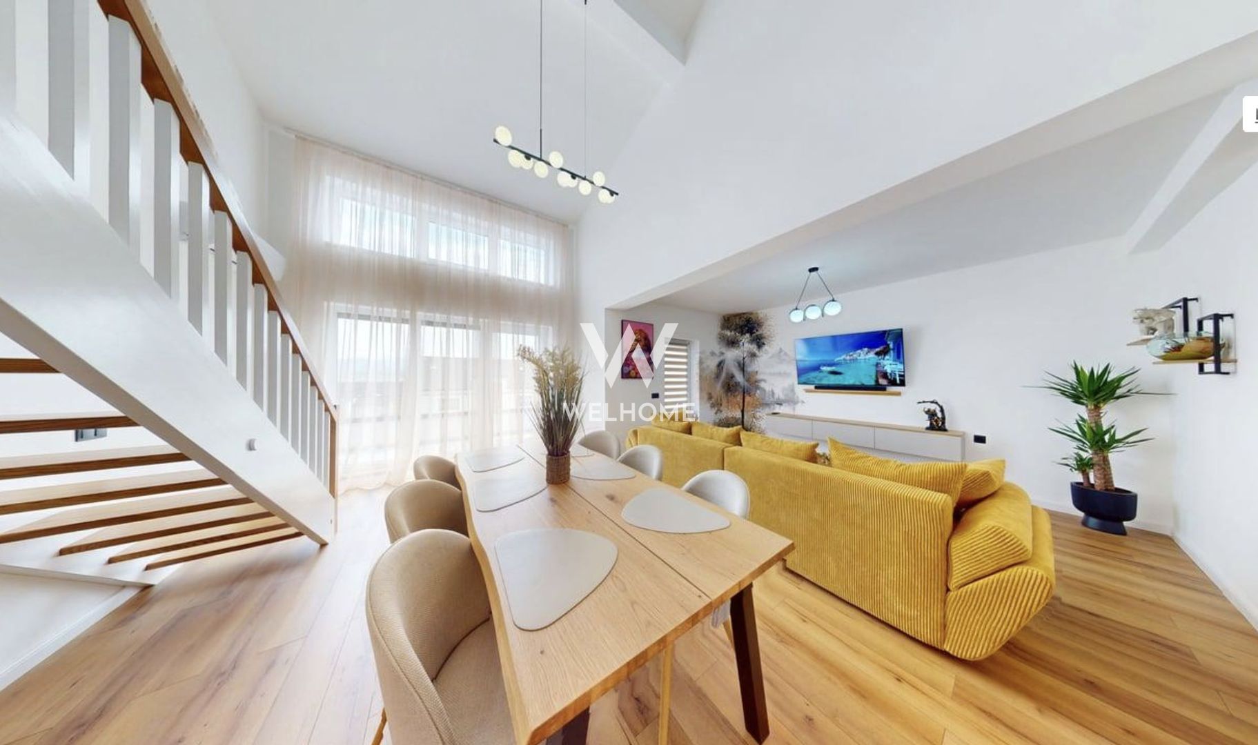 Penthouse de vanzare in Sibiu, pe 2 niveluri, mobilat si utilat modern - Poză 15