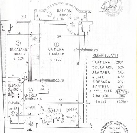 Garsoniera Spatioasa Utilata Mobilata Dristor Baba Novac - Schiță 12