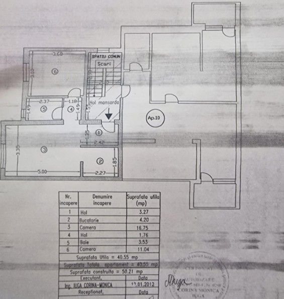 Apartament 2 camere Otopeni central | mobilat&utilat | parcare - Schiță 10