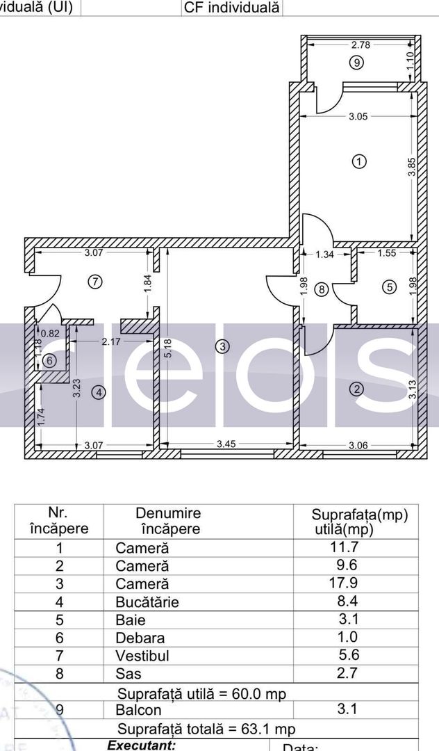 VANZARE 3 CAMERE | SEMIDECOMANDAT | ZONA OZANA - Poză 8