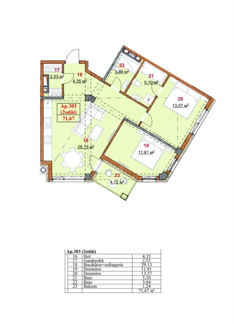 Vânzare, apartament, 2 camere + living, strada Grenoble, Botanica - Poză 4