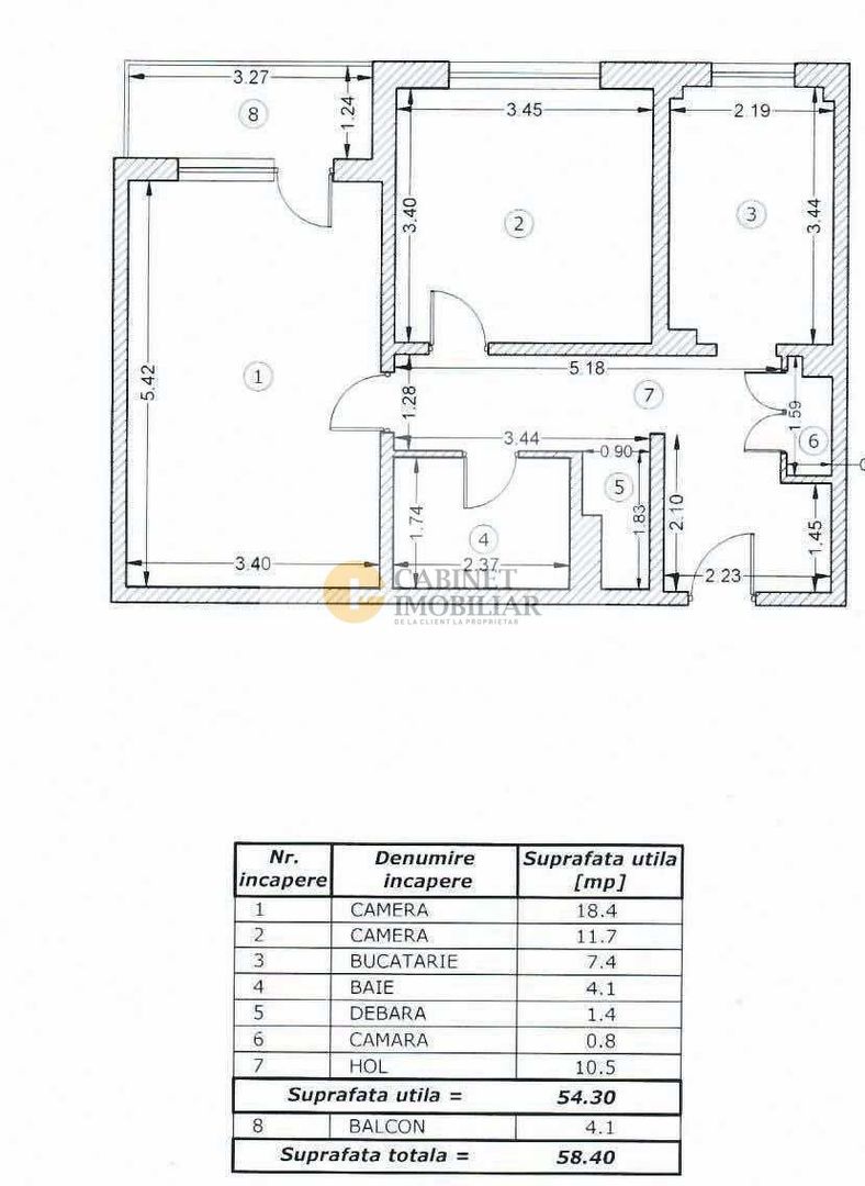 2 Camere - 58MP | Decomandat | 1981 | Metrou Lujerului la 2 minute - Schiță 20